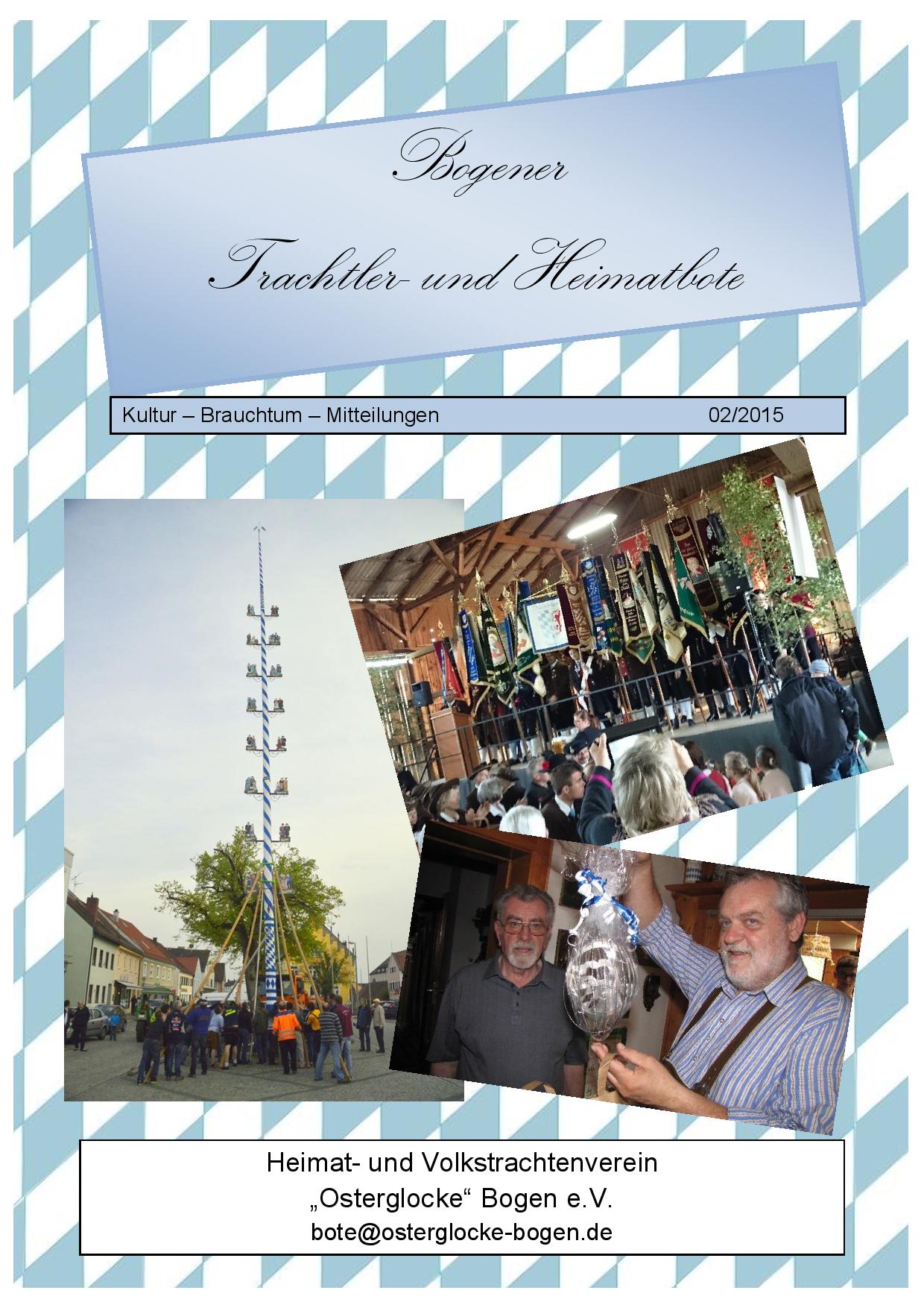 Bogener Trachtler- und Heimatbote 02/2015 (Deckblatt)