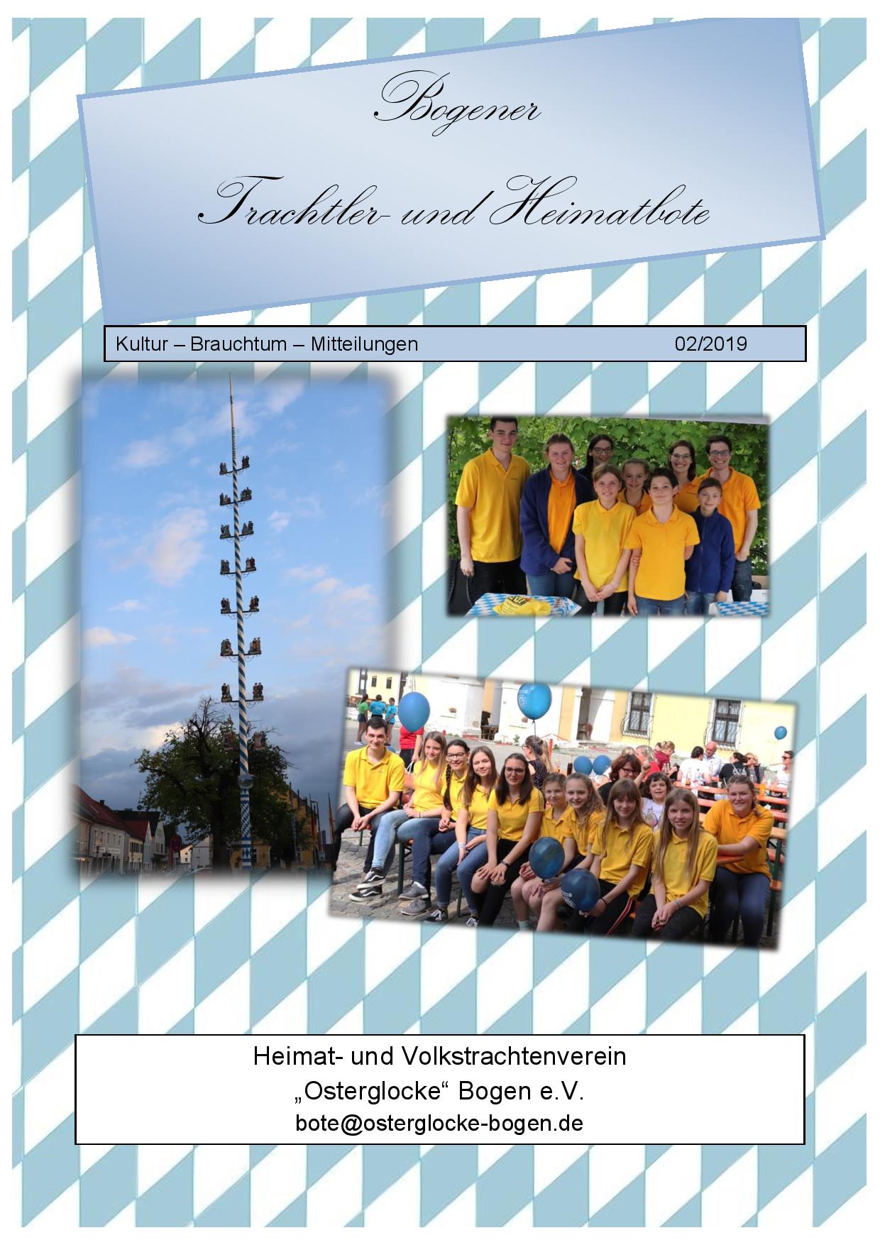 Bogener Trachtler- und Heimatbote 02/2019 (Deckblatt)